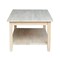 International Concepts Rectangle Solano Coffee Table, 42 W, 25 L, 18 in H, Wood, Unfinished OT-6C - alternate 5